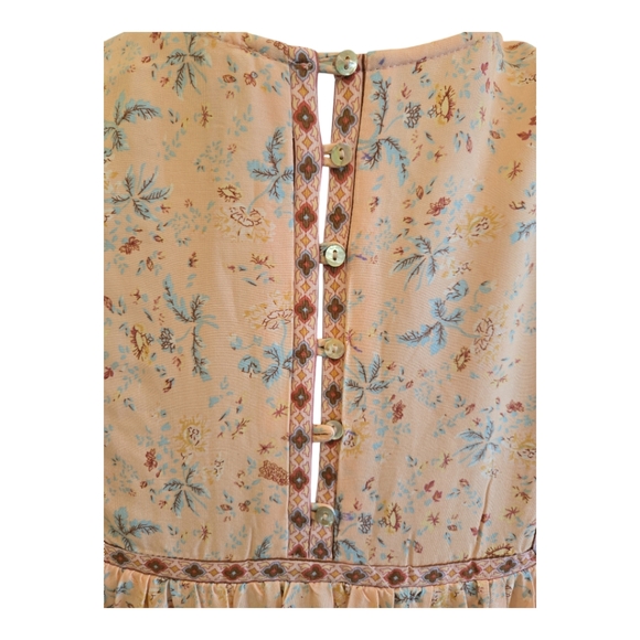 NWOT IN LOOM Vintage Boho Midi Floral Romantic Ruffle Dress - Picture 4 of 9